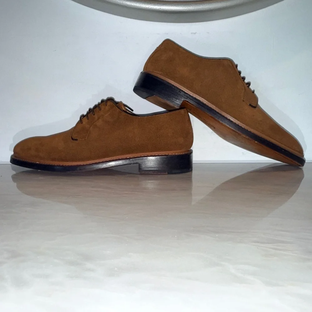 Oliver Sweeney Westleton Suede Derby Shoes Men’s US 10 Brown Suede Goodyear-Welt